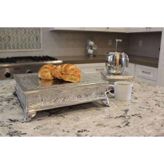 Aluminum Square Wedding Cake Stand (Square, 12.25" inch)