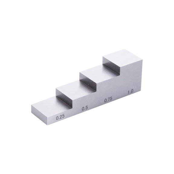 Aluminum Stainless Steel 1018 Steel Step Wedge Calibration Test Block Ultrasonic Thickness Test Block 4 Step Block ,Easy to Setup