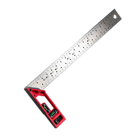 Aluminum Stainless Steel Combination Square Build In Levels Vials And Preset Angled Holes For Quick Layout