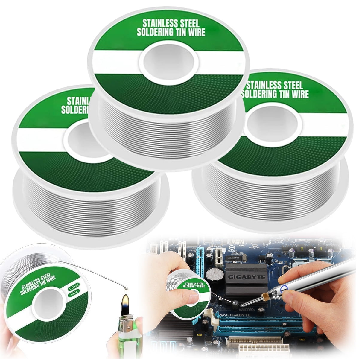 Aluminum Stainless Steel Lighter Solder Wire, Low Melt Solder Wire, Tin Lead Core Solder Wire