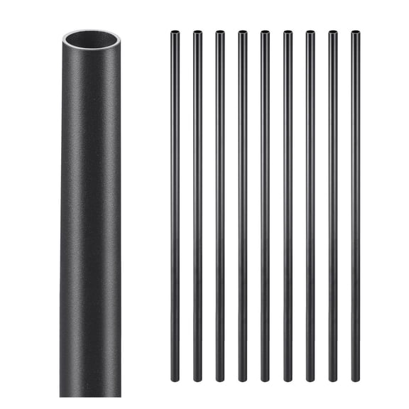 Aluminum Stair Balusters 101 Pack, 36 Inch Matte Black Metal Spindles, Round Railing for Stairs, Porch & Patio - Waterproof Deck Railing with Screws