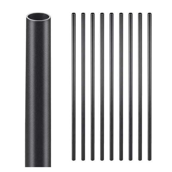 Aluminum Stair Balusters 51 Pack, 36 Inch Metal Spindles, 3/4" Round Railing for Stairs, Porch, Deck, Patio - Black Waterproof Handrail Kit