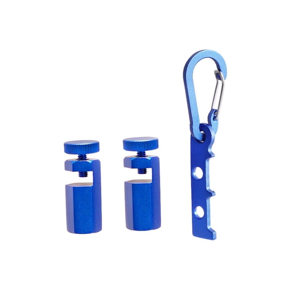 Aluminum Stair Gauge Framing Clamp Precision Layout Measuring Tool for Carpentry Stair Stringer Marking with Secure Lock & Carabiner,Blue