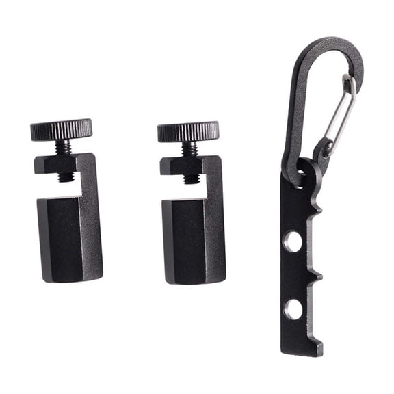 Aluminum Stair Gauge Framing Clamp, Precision Marking Layout Tool with Carabiner Clip, Secure Locking Knurled Knob Rafter Attachment for Carpentry Woodworking Project Builders Handymen