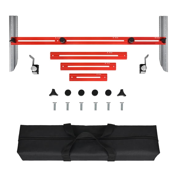 Aluminum Stair Measuring Tool - Locking Design, Adjustable Angle, Modular Splicing - Accurate Layout for Stairs/Cabinets/Furniture