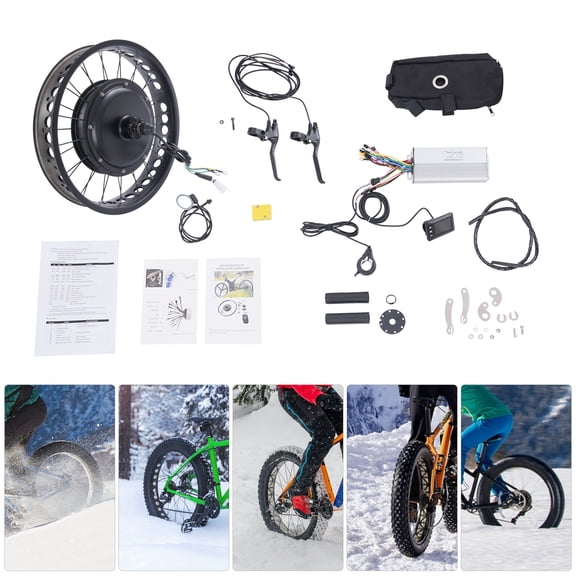 Aluminum Steel Hub Motor Kit with Thumb Throttle  48V 2000W, 170mm Bottom Bracket, LCD Display  Mountain/Highway Use