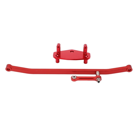 Aluminum Steering Link Tie Rod Servo Mount Base Set for LMT 4WD Solid Axle 1/8 Monster TruckRed
