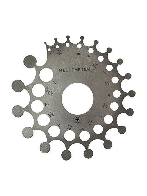 Aluminum Stone Mounting Gauge w/Millimeter and Carat Measurements Jewelry Measuring Tool