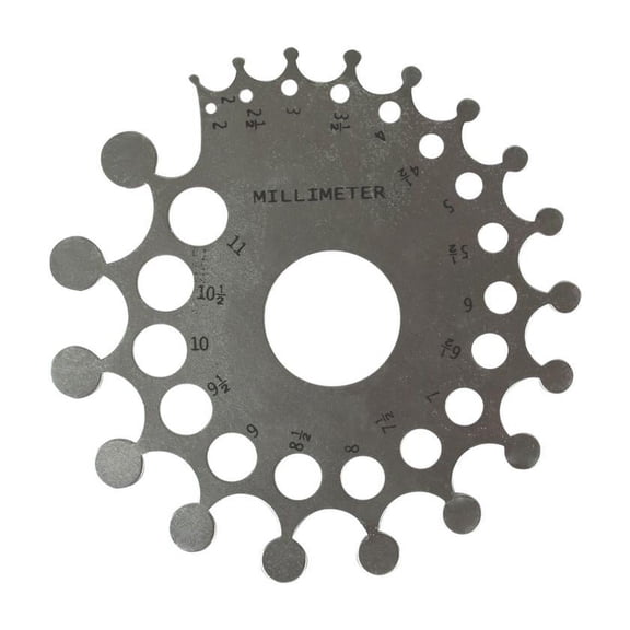 Aluminum Stone and Sizer with Millimeters and Carat Measurements Jewelry Making Craft Tool - MEAS-0042