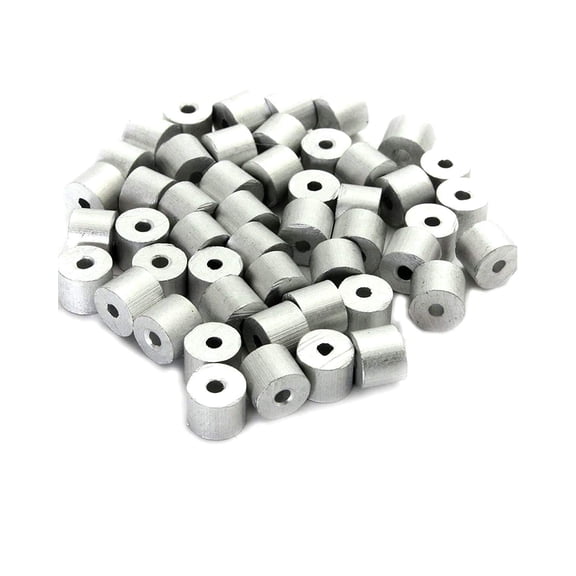 Aluminum Swage Stop for 3/32" Wire Rope Cable - Aluminum Cable Stop Sleeve for 3/32 Inch Wire Rope Swage Clip Aluminum Cable Crimp Sleeves Cable Stops 3/32" Aluminum Swage Sleeves (500)