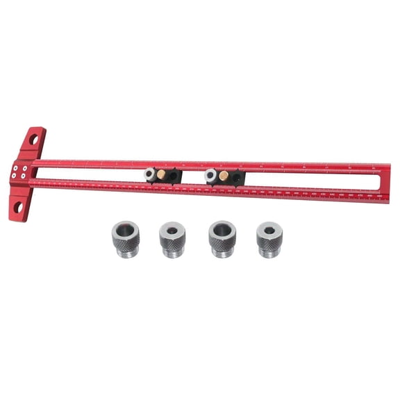 Aluminum T Square Ruler with Double Metric/Inches Scale Multifunction T Shape Ruler for Precisions Drafting & Measurement