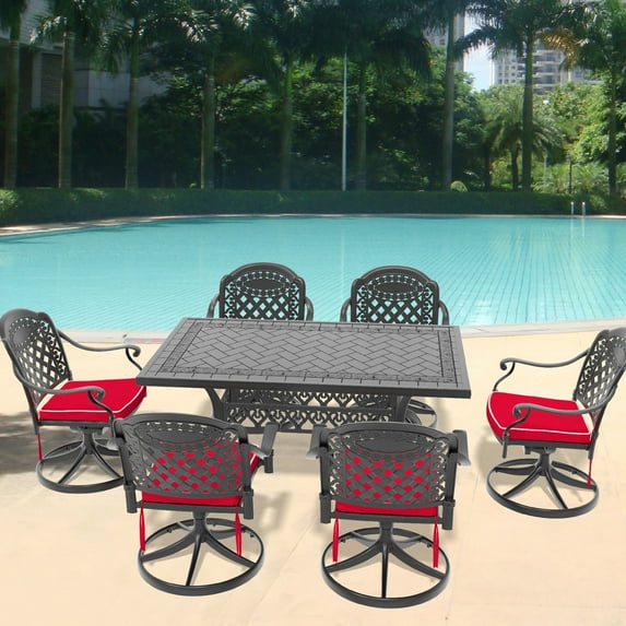 Aluminum Table and Chairs - Exquisite Carved Patterns - Outdoor ...