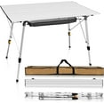 Aluminum Table with Storage net Height Adjustable Folding Table Camping