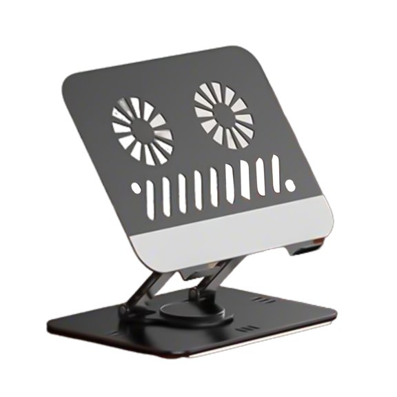 Aluminum Tablet Support Stand with 360 Degree Full Rotation, Adjustable Elevations, and Hollow Cooling Bracket Support