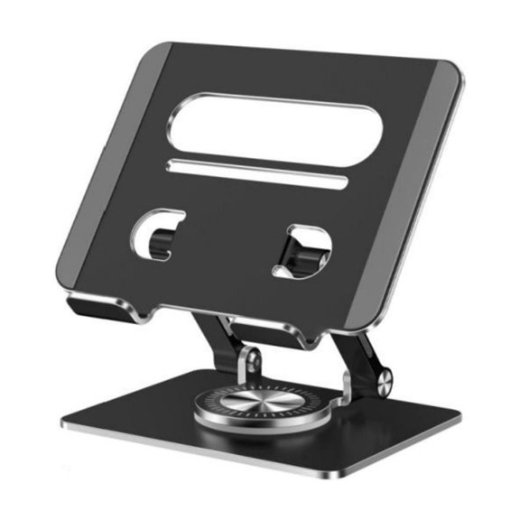 Aluminum Tablet Support Stand with 360 Degree Full Rotation, Adjustable Elevations, and Hollow Cooling Bracket Support
