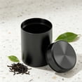 thumbnail image 1 of Aluminum Tea Canister, Double Seal Stainless Steel Tea Tin Canister with Airtight Double Lids for Loose Tea Coffee Candy Herbs and Spices Storage(Black), 1 of 9
