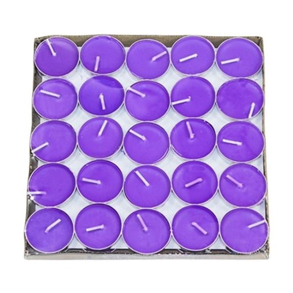 Aluminum Tea Light Candles, Scented Birthday Candles, Romantic White Round Paraffin Wax Tealight Candles, 50 Boxes, Safe Burn, 2 Hours Burn Time, Crisp Clean Scent