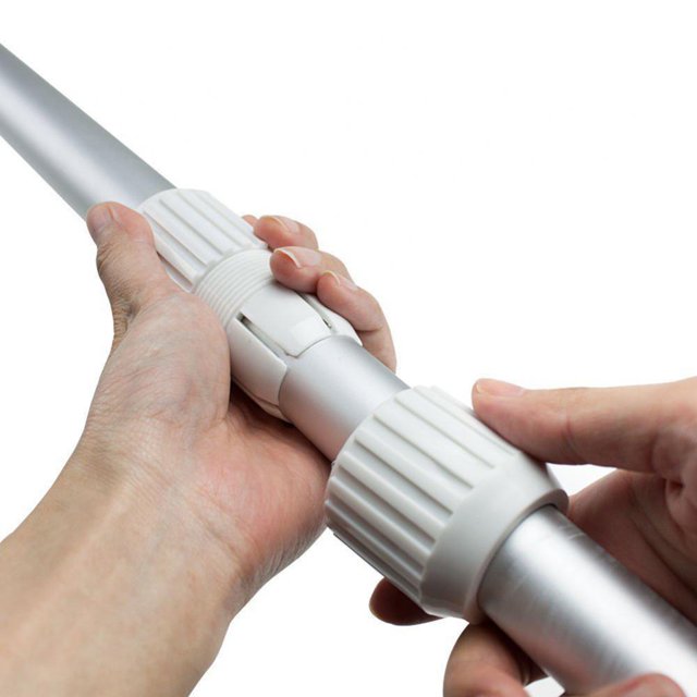 Aluminum Telescopic Swimming Pool Pole, Adjustable Extension, Attach