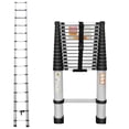 thumbnail image 1 of Aluminum Telescoping Ladder 14.4FT, 330lbs Load, Portable Extension Ladder Attic Ladder Adjustable Height, 3ft Folded, EN131 Standard, Multi-Function Ladder for Home, Loft, Office, 1 of 1