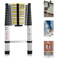 Aluminum Telescoping Telescopic Extension Ladder 12.5ft 330lb Capacity