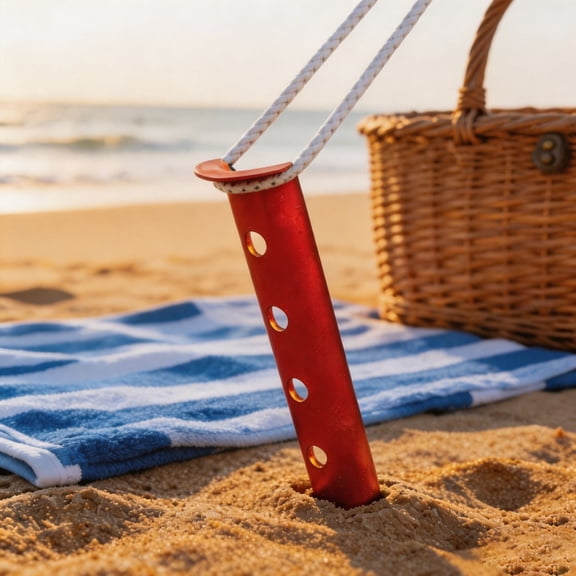 Aluminum Tent Pegs U-Shape Sand Stakes for Beach Camping 23x3.6cm Orange Plastic Anchors for Canopy Tarp Sun Shade in Soft Sand Snow and Grass