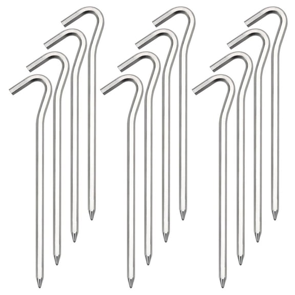 Aluminum Tent Stakes with Hooks, Hexagonal Pole Canopy Stakes, Suitable for Camping, Canopy