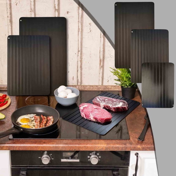 Aluminum Thawing Board for Meat and Seafood Fast Defrosting Non-Stick Surface for Quick Food Prep Easy to Clean Dishwasher Safe for Home Kitchens and Everyday Cooking Topliu
