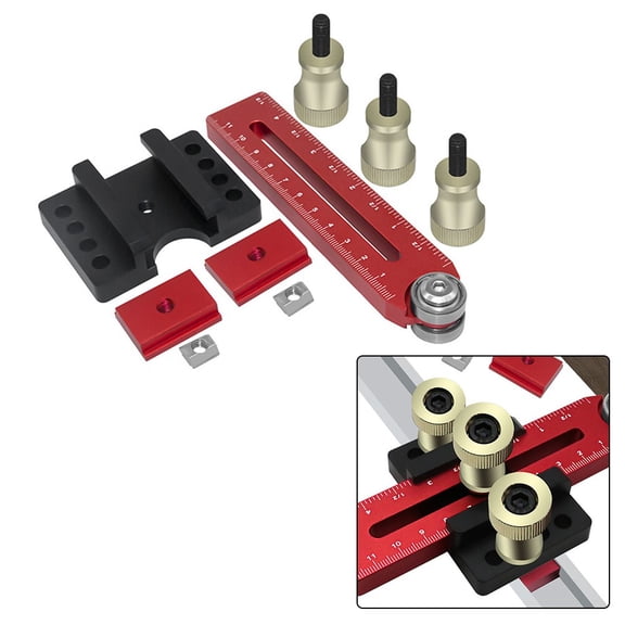 Aluminum Thin Rip Jig for Table Saw:FOR Precision Cuts for Woodworking 3/8,3/4"