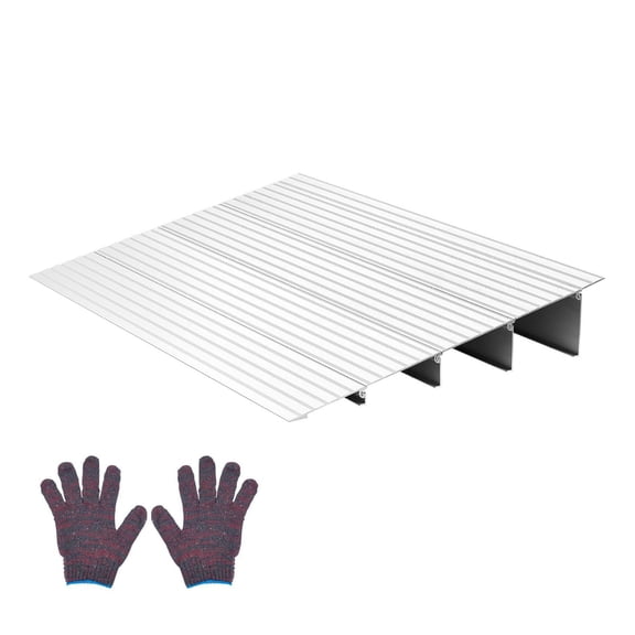 Aluminum Threshold Ramp 4 Inch Rise - 800lbs Capacity - Wheelchair Scooter Mobility Ramp for Doorways, Steps, Curb - Portable & Durable