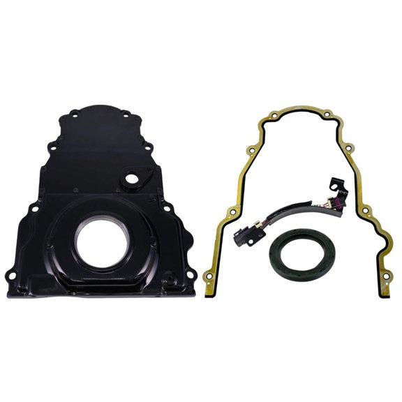 Aluminum Timing Cover for LS2/LS3 - Black w/ Gaskets & Hardware