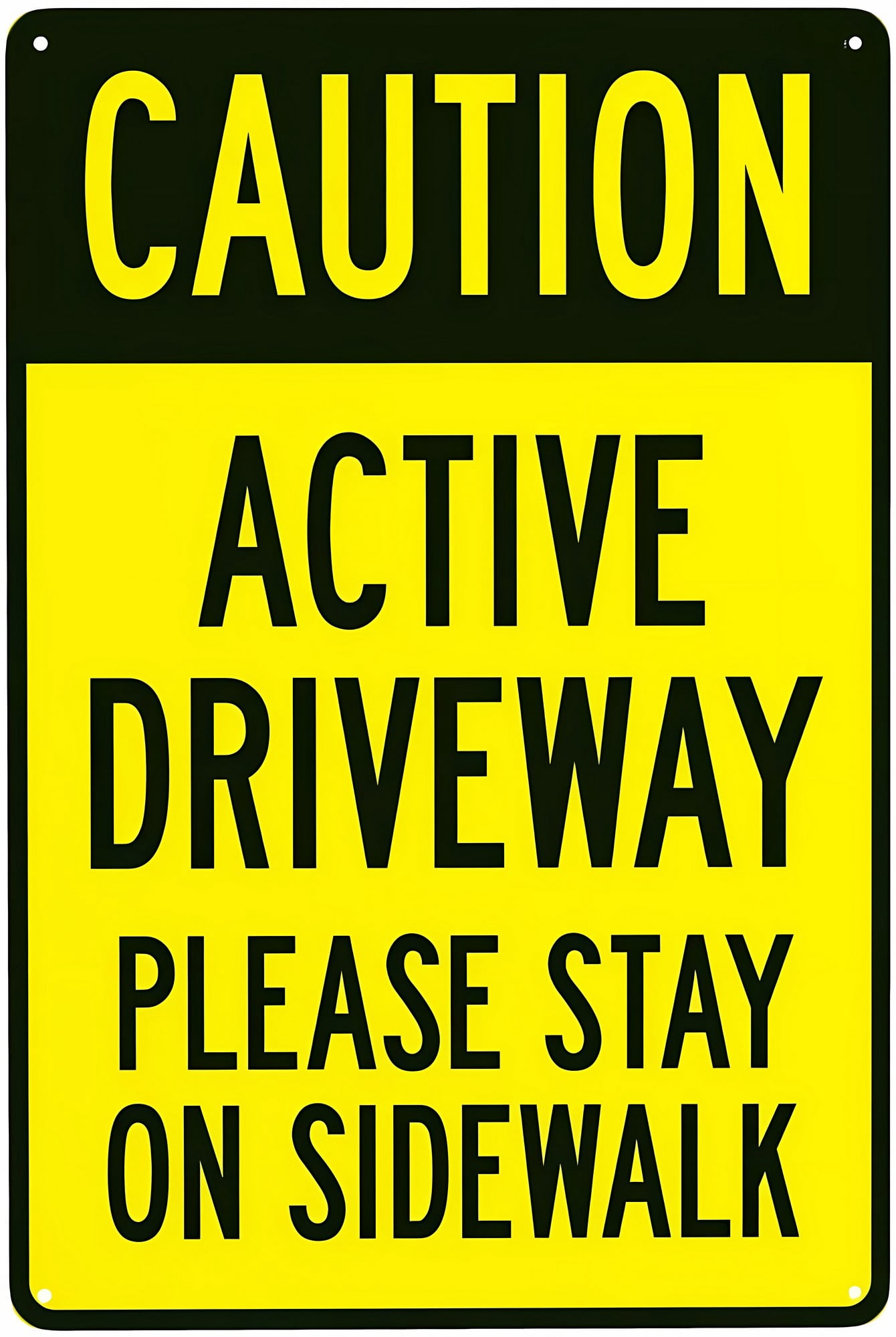 Aluminum & Tin Caution Active Driveway Sign 12 x 8 Inches - Vintage ...