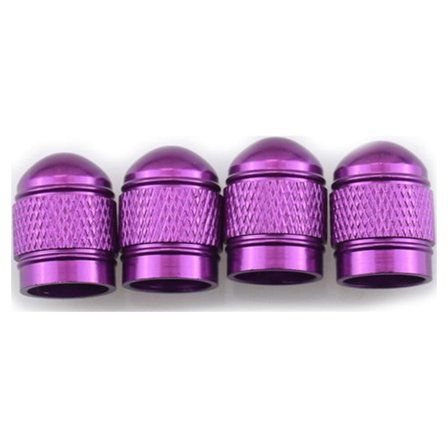 Aluminum Tire Valve Stem Caps 4 Pack, Heavy-Duty Anti-Dust Wheel Rim Air Caps, Durable Anodized Car Tire Accessories for Cars Trucks SUVs, Leakproof Valve Covers for Daily Driving Use