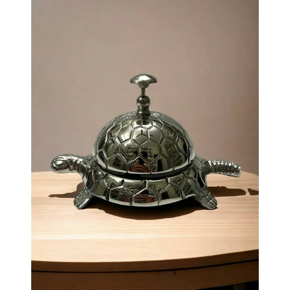 Aluminum Tortoise Desk Bell, Office Desk Bell, Hotel Reception Desk Bell, Service Table Bell, Calling Bell and For Home & Office Decor
