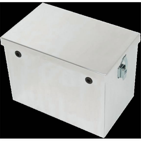 Aluminum Trailer Battery Box with Latching Lid - 13.87 x 10.43 x 8.5 in.