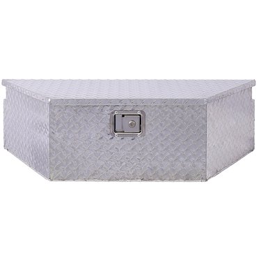 Labwork Aluminum Trailer Tongue Tool Box – 15x15x29 RV Camper Flatbed Storage, Silver, 1-Year Warranty