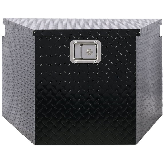 Aluminum Trailer Tongue Tool Box 5 Bar Tread Pattern Toolbox Wide Utility Storage Organizer Tool Box With Lock Keys