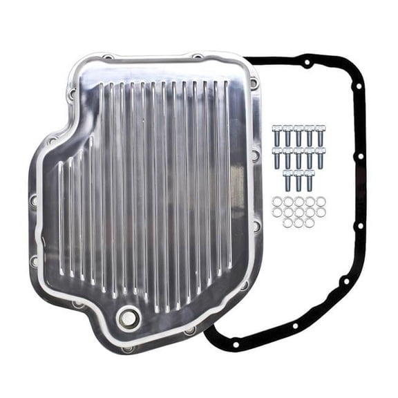 Aluminum Transmission Pan Kit Deep Finned - Polished for Chevy & Gm Turbo Th-400