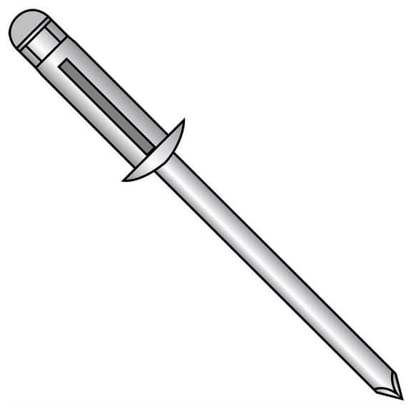 Aluminum Trebol Dome Head Rivet - 3/16 x .039 -0.118 Pkg of 2000