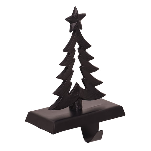 Holiday Time Aluminum Tree Christmas Stocking Holder, Black