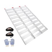Aluminum Tri-Fold Ramp with Treads, Loading Ramps 1 Pack, 1500lb Capacity, 50  W x 76  L, Load or Unload Push Mowers, Garden Tillers, ATVs