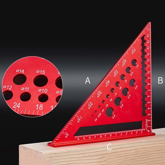 Aluminum Triangles Square for Carpenters with Clear Measurement Scales