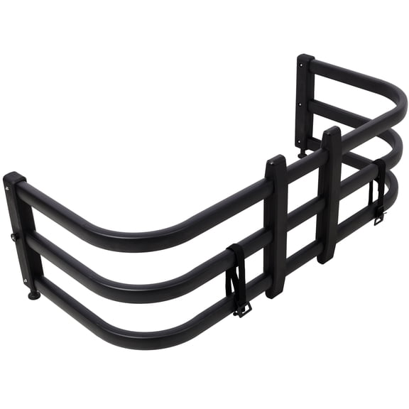 Aluminum Truck Bed Extender for Small Pickups, 49.25-65 Adjustable Retractable Tailgate Extender for Tacoma, Maverick, Black