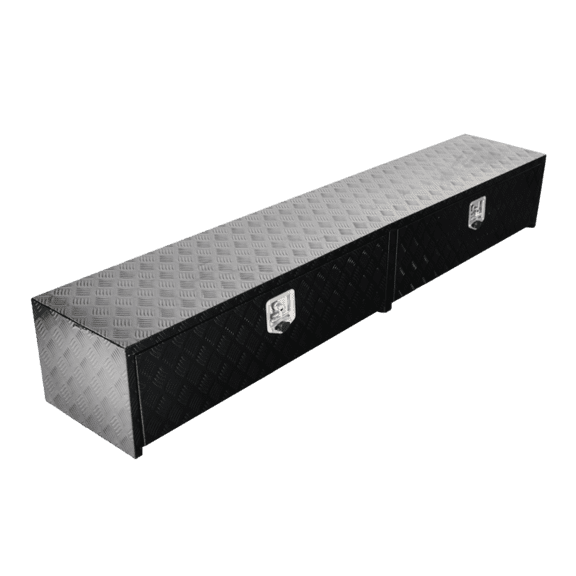 Aluminum Truck Box With Double Drop Door 88" x 16" x 13" Lockable Tool Chest