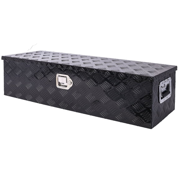 Aluminum Truck Tool Box 39x13x10 inch, Lockable Underbody Storage Organizer for Pickup RV Trailer