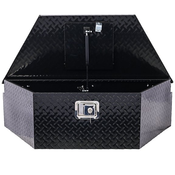 Aluminum Truck Tool Box 39x16.5x11.8 inch Lockable Storage for Pickup RV Trailer Black