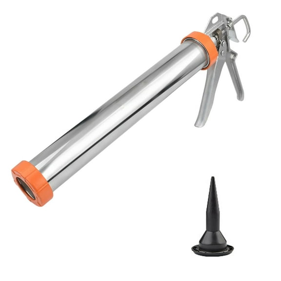 Aluminum Tube Caulk Applicator with Nozzle for Construction Projects, Glass Adhesive, Professional Sealing, Home Repairs