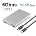 Aluminum Type C 3.1 HDD enclosure Caddy for thickness15mm SSD Case HDD