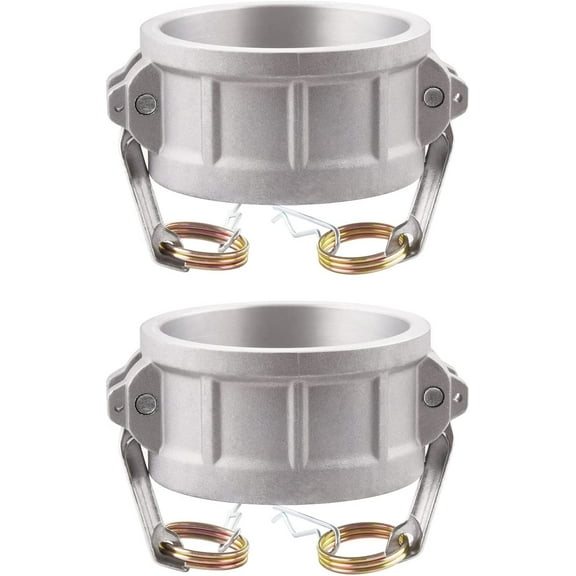 Aluminum Type DC Cam Lock Fittings,Cam and Groove Hose Fitting,2" Female Camlock Dust Plug 2 Pack