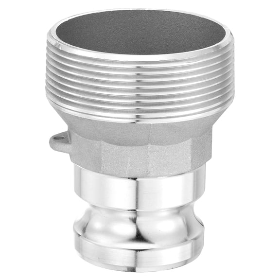 Aluminum Type F Cam Groove Fitting, 2"x3" Male NPT Cam and Groove Hose Fitting Cam Lock Adapter, Cam Lock Coupling Quick Conversion Connector for Fluid Transfer, Silver