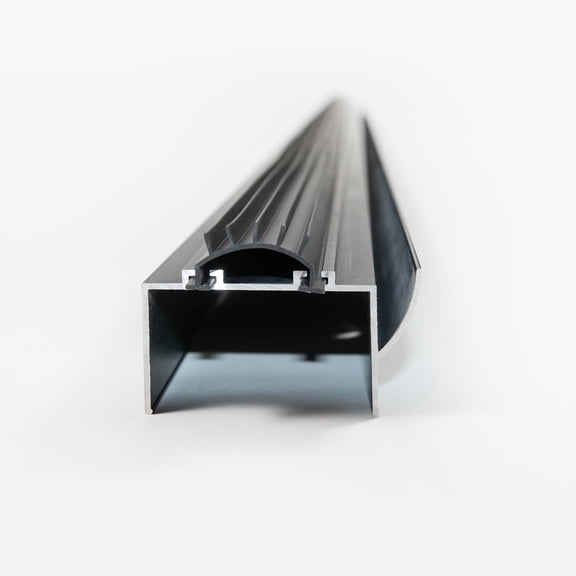 Aluminum U-Shaped Door Bottom with Drip Cap Seal Waterproof and Keeps Everything Out from The Bottom Black/Silver -Make Your Door More Secure and Stronger (Black, Length 48 Inch 2 1/4 Width)